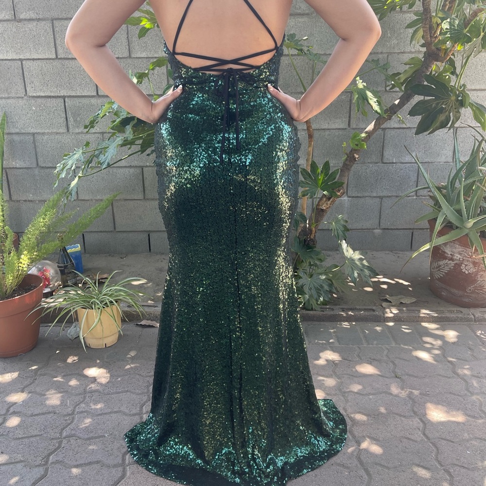 Sparkly Green Prom Dress - Picture 2 of 4